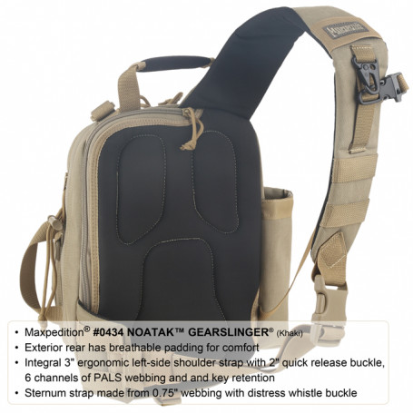 Maxpedition MX434B Black Noatak Gearslinger Tactical Backpack